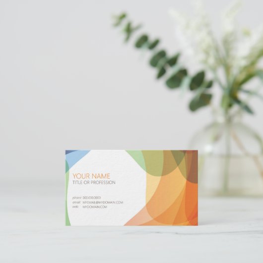 カラフル芸術的 名刺 (スタンド正面)