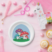 カラフル茸 ペーパープレート (パーティー)