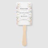 カラフル草花春の結婚式計画 ハンドファン (正面)