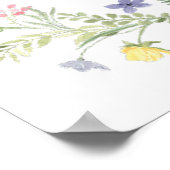 カラフル草花結婚座図 ポスター (角)