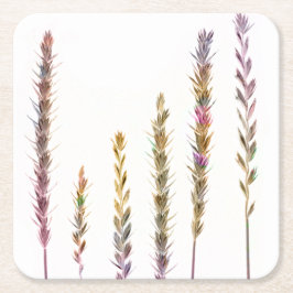 カラフル草 スクエアペーパーコースター