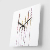 カラフル草 スクエア壁時計 (傾斜)