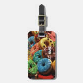 カラフル荷物タグのドーナツ ラゲッジタグ (正面縦)