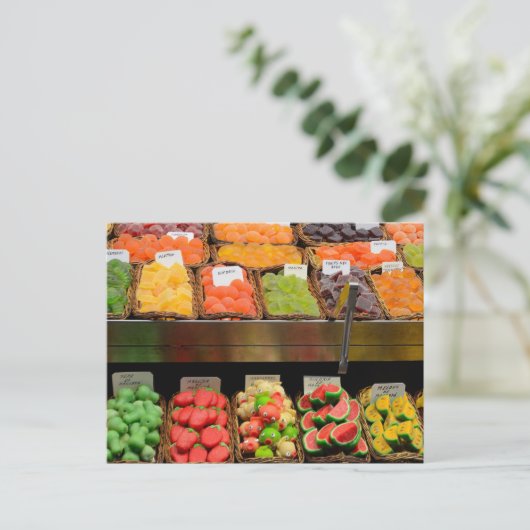 カラフル菓子 ポストカード (スタンド正面)