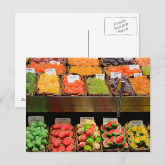カラフル菓子 ポストカード (正面/裏面)