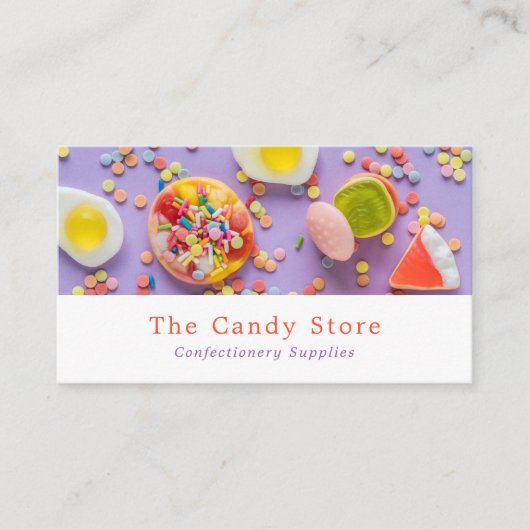 カラフル菓子 名刺 (正面)