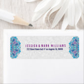 カラフル華美フローラレースの白い背景 ラベル (インサイチュ)