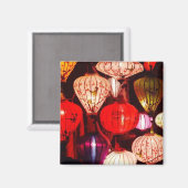 カラフル華美白熱［赤熱］光を放つ灯 マグネット (正面/裏面)