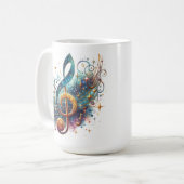 カラフル華美金ゴールド コーヒーマグカップ (正面左)