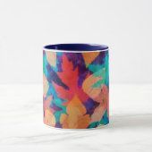 カラフル落ちた葉 マグカップ (中央)