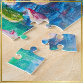 カラフル落書き絵を描の壁に雨が降る – ジグソーパズル