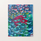 カラフル落書き絵を描の壁に雨が降る – ジグソーパズル (縦)