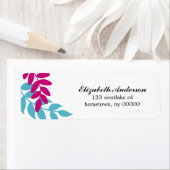 カラフル葉イラストレーション ラベル (インサイチュ)