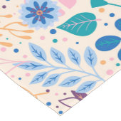 カラフル葉モダン葉のパターン ショートテーブルランナー (コーナー)