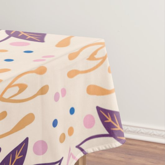 カラフル葉モダン葉のパターン テーブルクロス (インサイチュ)