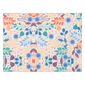カラフル葉モダン葉のパターン テーブルクロス (正面(横))