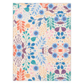 カラフル葉モダン葉のパターン テーブルクロス (正面)