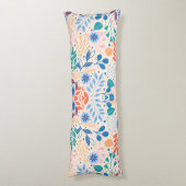 カラフル葉モダン葉のパターン ボディピロー (裏面 (縦))