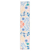 カラフル葉モダン葉のパターン ミディアムテーブルランナー (正面)