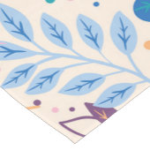 カラフル葉モダン葉のパターン ミディアムテーブルランナー (コーナー)