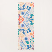 カラフル葉モダン葉のパターン ヨガマット (裏面)