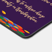 カラフル葉レインボーツリーオータム感動的 デスクマット (コーナー)