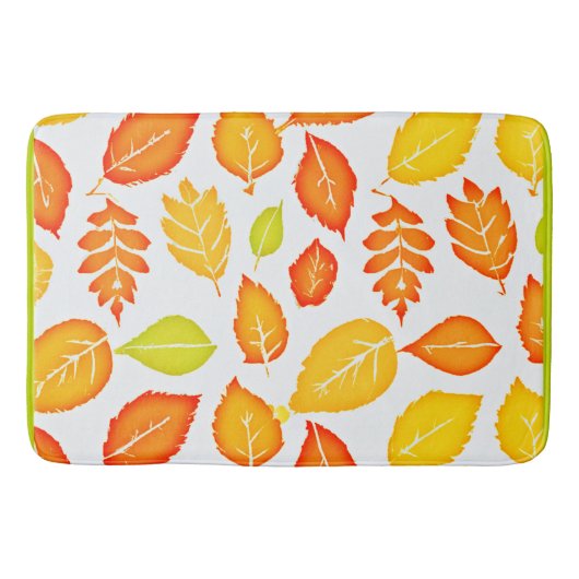 カラフル葉型 バスマット (正面)