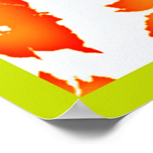 カラフル葉型 ポスター (角)