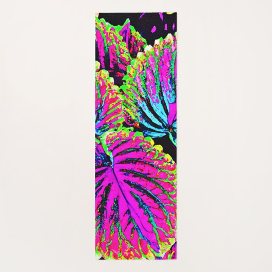 カラフル葉型 ヨガマット (裏面)