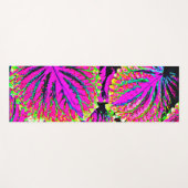 カラフル葉型 ヨガマット (正面(横))