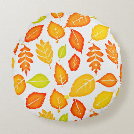 カラフル葉型 ラウンドクッション