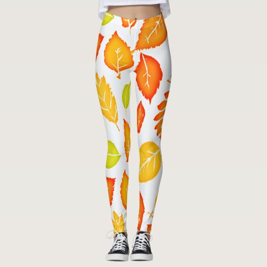 カラフル葉型 レギンス (正面)