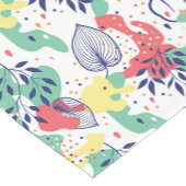 カラフル葉形のオーガニックパターン ショートテーブルランナー (コーナー)