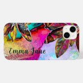 カラフル葉抽象芸術インクアート Case-Mate iPhoneケース (裏面 (横))