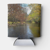 カラフル葉秋反射オン秋のストリーム 缶クーラー (正面)