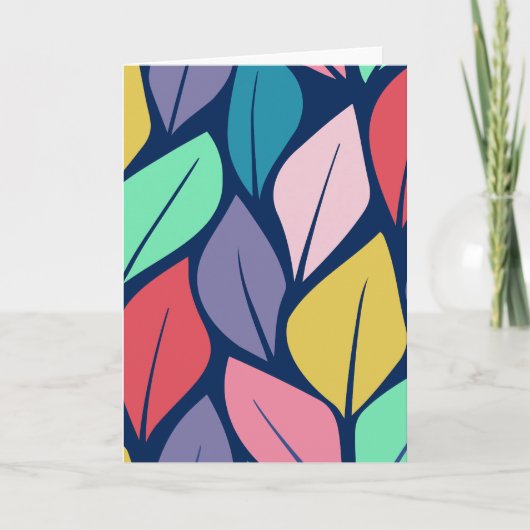 カラフル葉自然 カード (正面)