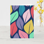 カラフル葉自然 カード (黄色い花)
