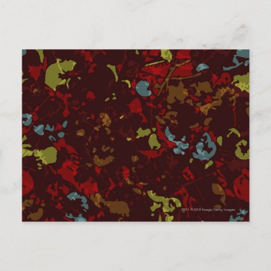 カラフル葉花 ポストカード (正面)