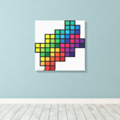 カラフル葉 キャンバスプリント (インサイチュ (ウッドフロア))