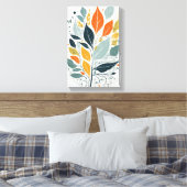 カラフル葉 キャンバスプリント (インサイチュ (寝室))