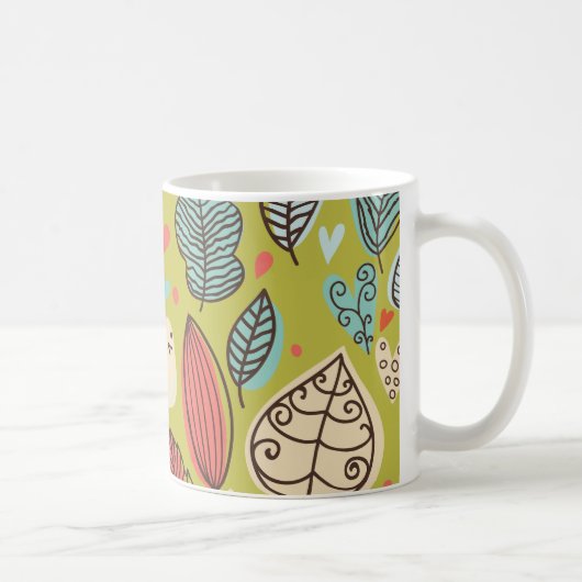 カラフル葉 コーヒーマグカップ (右)