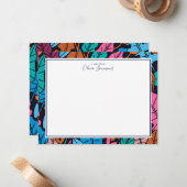 カラフル葉 ノートカード (正面/裏面インサイチュ)