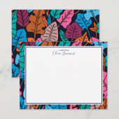カラフル葉 ノートカード (正面/裏面)