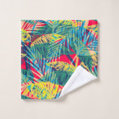 カラフル葉 バスタオルセット (ウォッシュタオル)