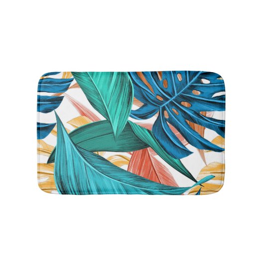 カラフル葉 バスマット (正面)