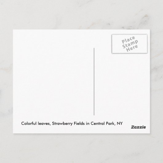 カラフル葉 ポストカード (裏面)