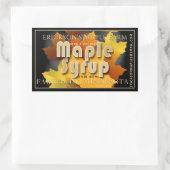 カラフル葉Maple Syrup Fully Editable Label 長方形シール (バッグ)