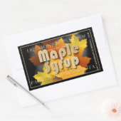 カラフル葉Maple Syrup Fully Editable Label 長方形シール (封筒)