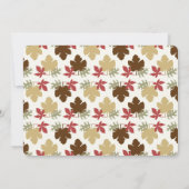 カラフル葉Thanxsgiving Dinner Holiday Party 招待状 (裏面)