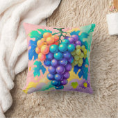 カラフル葡萄 クッション (ブランケット)